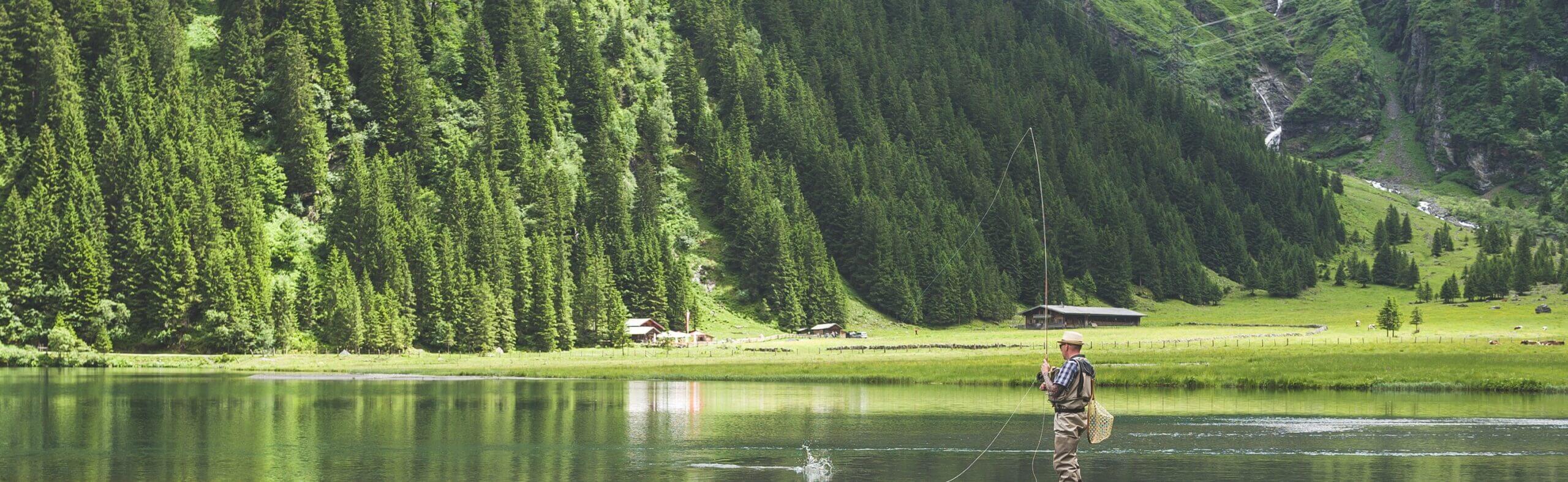 fly fishing mountains