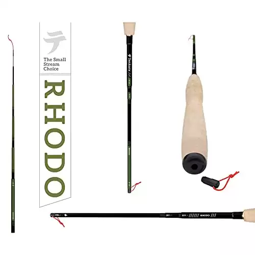 Tenkara USA Fly Fishing Rhodo™ Rod, for Small Streams - Carbon Fiber, Lightweight, Telescopic, Adjustable, 3 Multi-Lengths (8'10"/ 9'9"/ 10'6")