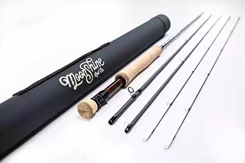 Moonshine Rod Co. The Vesper Series Fly Fishing Rod with Carrying Case and Extra Rod Tip Section - 6wt 9'