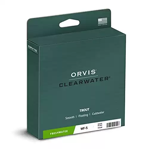 Orvis Clearwater Fly Line - Versatile 90-Foot Weight Forward 3-9WT Fly Fishing Line with Welded Loop, Multifilament Core, Moss - 8